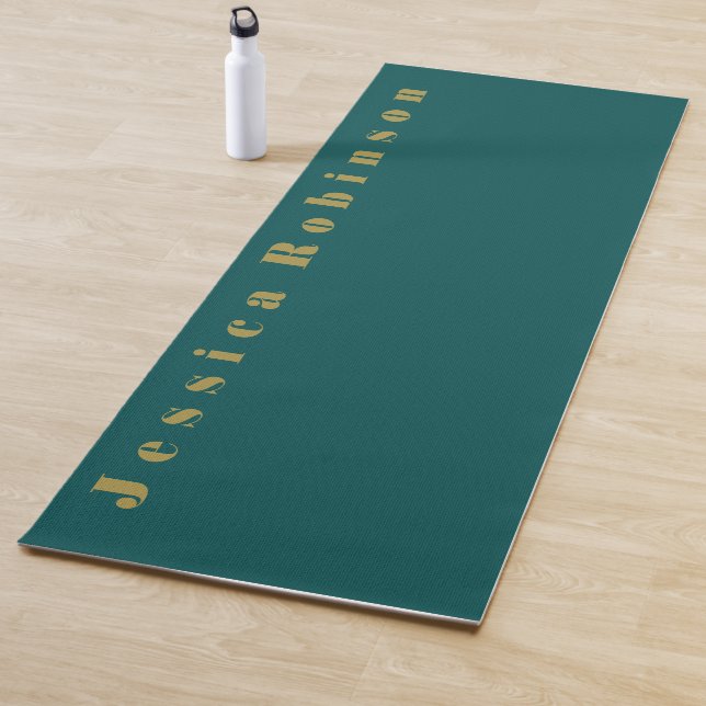 Dark Teal Solid Colour Yoga Mat (In Situ)