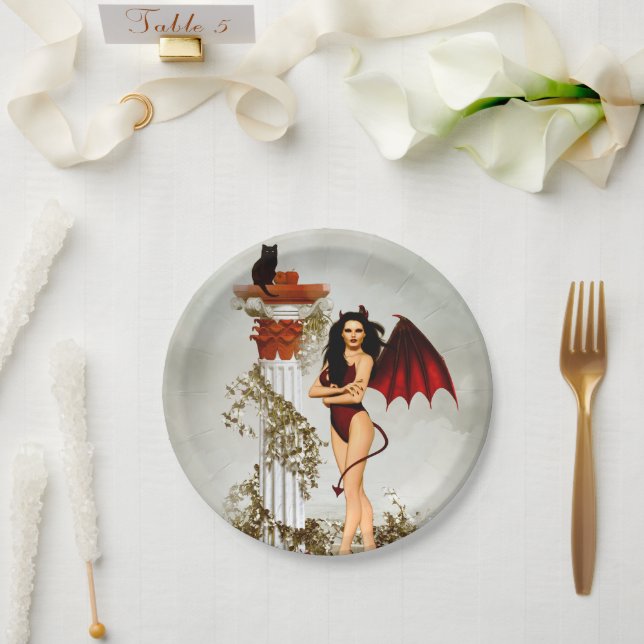 Dark Temptress Paper Plate (Wedding)