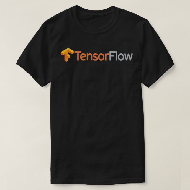 Dark Tensorflow Software Developer T T-Shirt (Design Front)