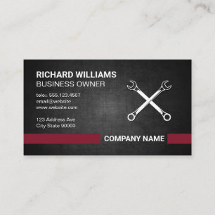Dark Texture   Wrenches Hardware Business Card