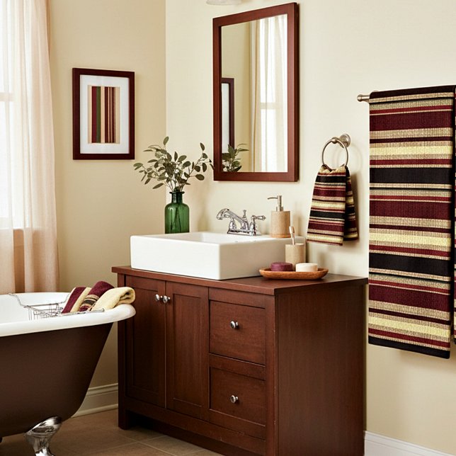 Dark textured stripes bath towel set (Creator Uploaded)