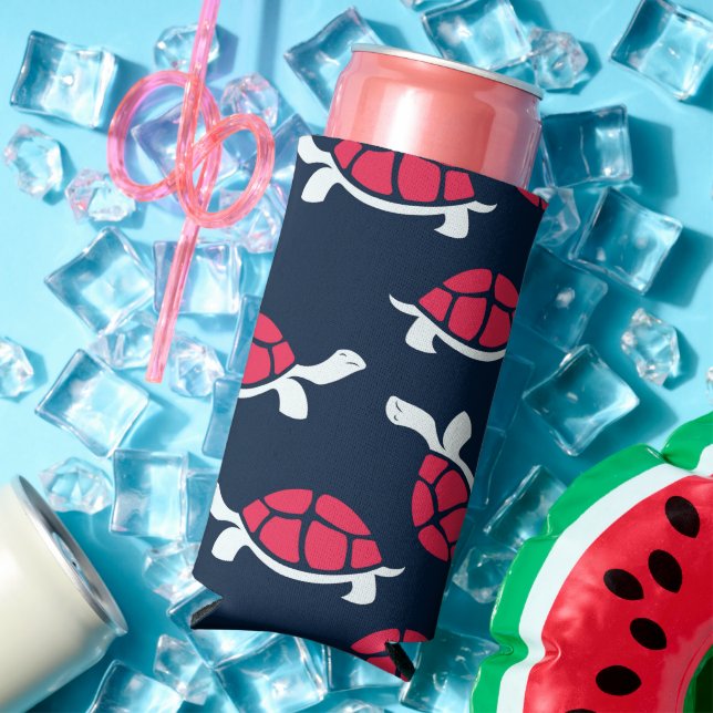 Dark Theme Tortoise  Seltzer Can Cooler (In Situ Summer)