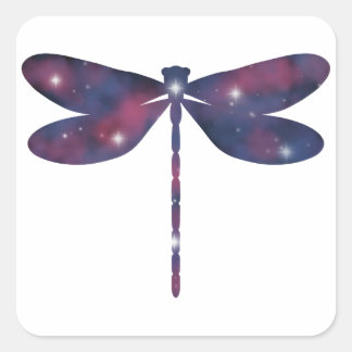 Dark Thin Dragonfly Starscape Sticker