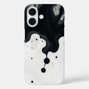 Dark Tides: A Monochrome Masterpiece iPhone 16 Case