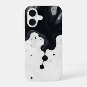 Dark Tides: A Monochrome Masterpiece iPhone 16 Case
