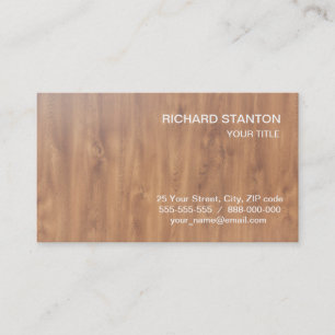 Dark timber pattern business card