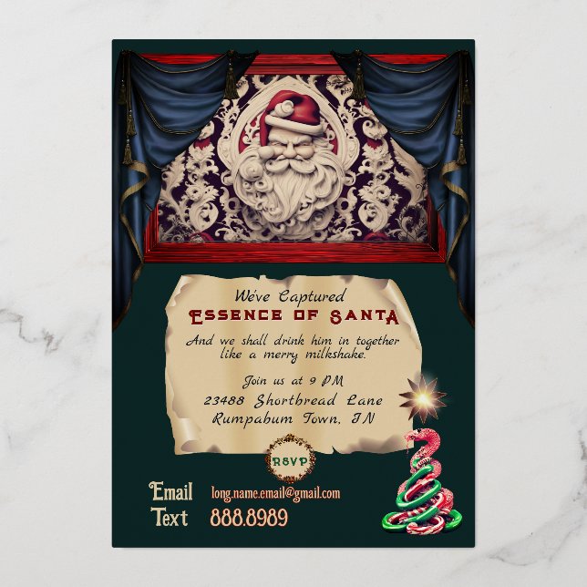 Dark to Light Christmas Party Invite (Back)