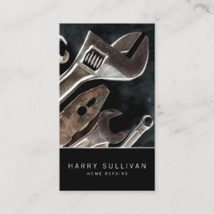 Dark Tools Home Repair Handyman Business Card