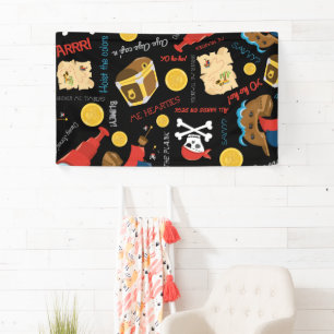 Dark Treasure Island  Party Pirate Banner