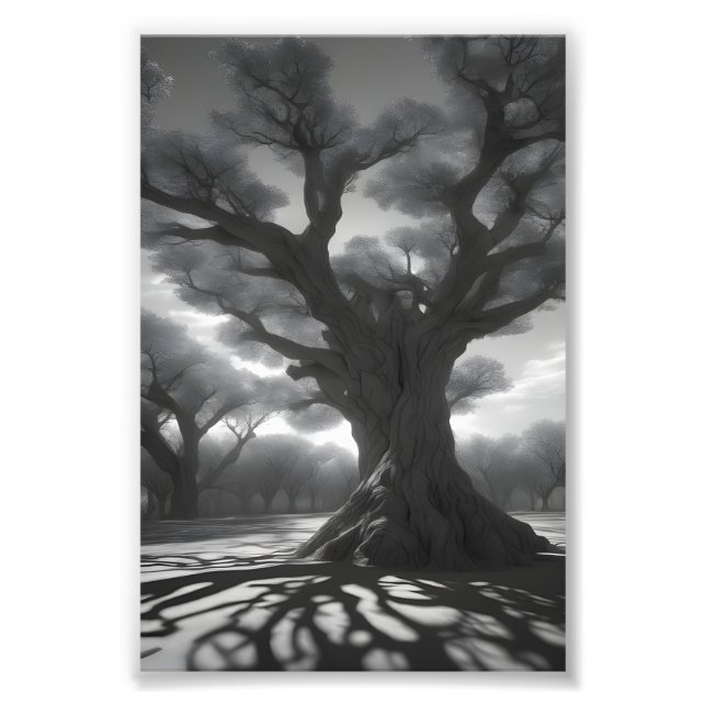 Dark trees photo print (Front)