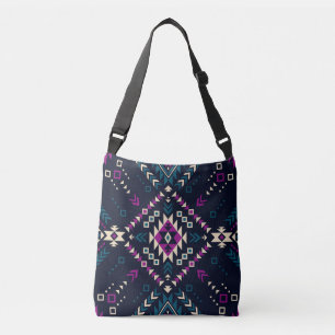 Dark tribal Navajo, vintage geometric. Crossbody Bag