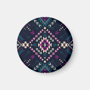 Dark tribal Navajo, vintage geometric. Magnet