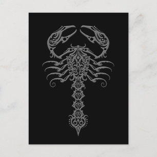Dark Tribal Scorpion Postcard