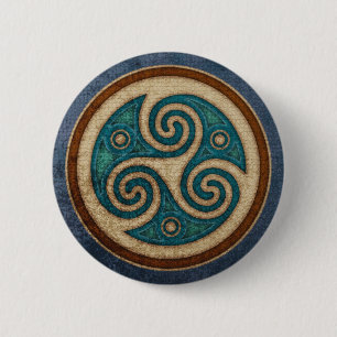 Dark Triskele Round Button