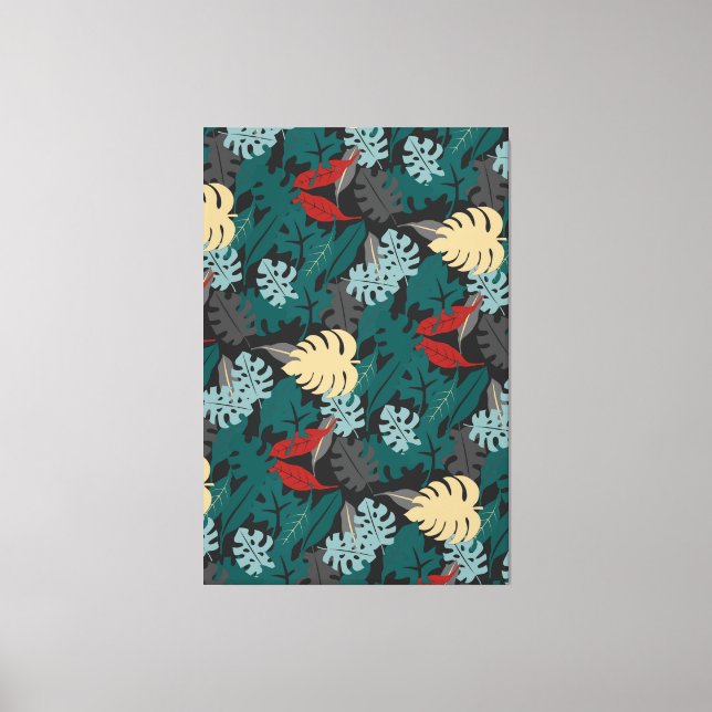 Dark Tropical Canvas Print (Front)