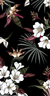 Black Floral Wallpaper Iphone Cases Covers Zazzle Co Uk