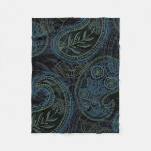 fleece blankets paisley turquoise blanket dark