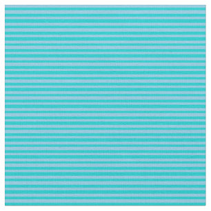 Dark Turquoise & Sky Blue Coloured Stripes Fabric