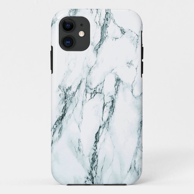 Dark Turquoise Vein Marble Look Case-Mate iPhone Case (Back)