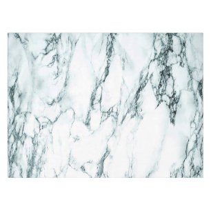 Dark Turquoise Vein Marble Look Tablecloth
