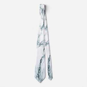 Dark Turquoise Vein Marble Look Tie