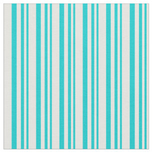 Dark Turquoise & White Coloured Pattern Fabric