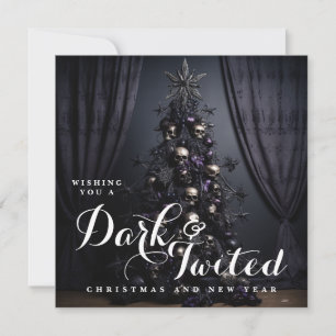 Dark Twisted Christmas New Year Holidays Goth Holiday Card