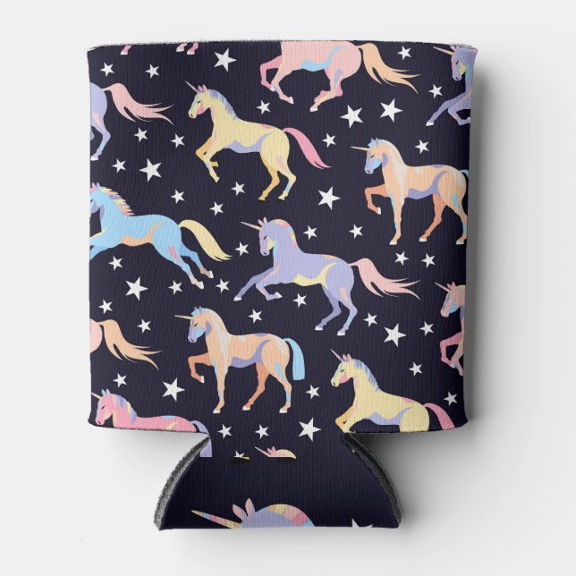 Dark Unicorn Fantasy: Magical Seamless. Can Cooler (Front)
