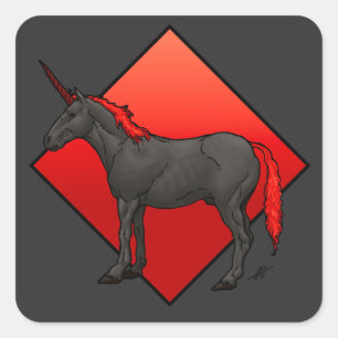 Dark Unicorn Square Sticker