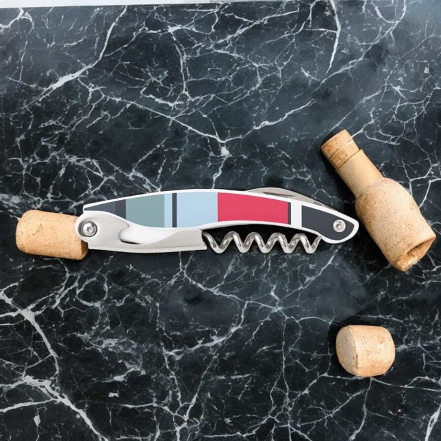 Dark Uniform Stripes Corkscrew (bottle opener
)