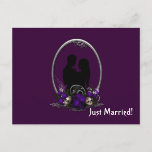 Dark Union Vampire Goth Wedding Announcement Postcard