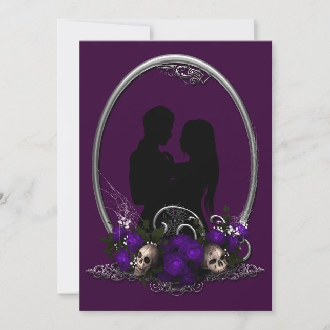 Dark Union Vampire Goth Wedding Invitation (Front)