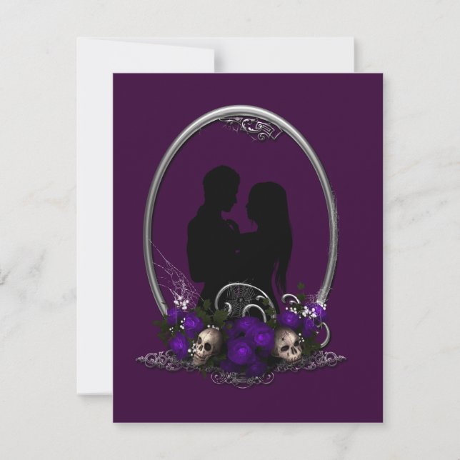 Dark Union Vampire Goth Wedding Invitation (Front)
