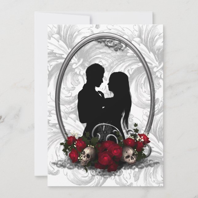 Dark Union Vampire Goth Wedding Invitation (Front)