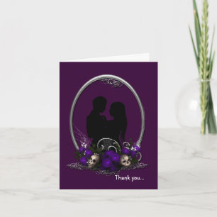 Dark Union Vampire Goth Wedding Thank You Card