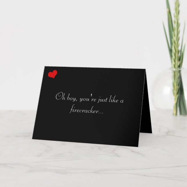 Dark Valentine Collection: Oh Boy... Holiday Card (Front)