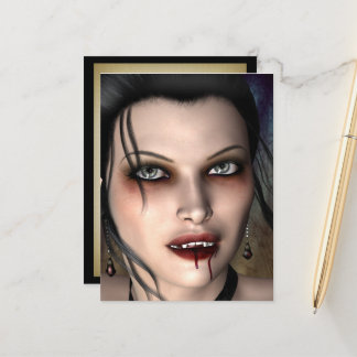 Dark Vampire Beauty Postcard