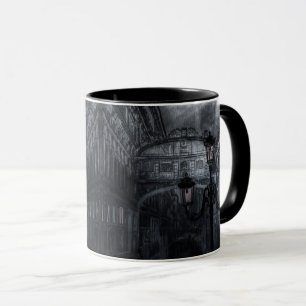Dark Venice Rain Bridge of Sighs at Night Mug