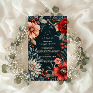 Dark Victorian Romance Wedding Enclosure Card