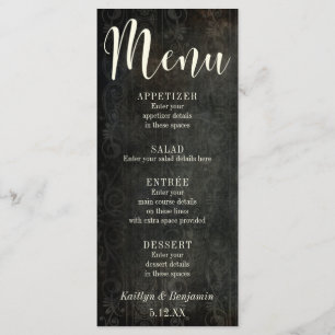 Dark Vintage Design w/ Cream Typography 30, Menu