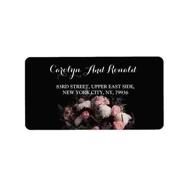 Dark vintage Floral  Label (Front)