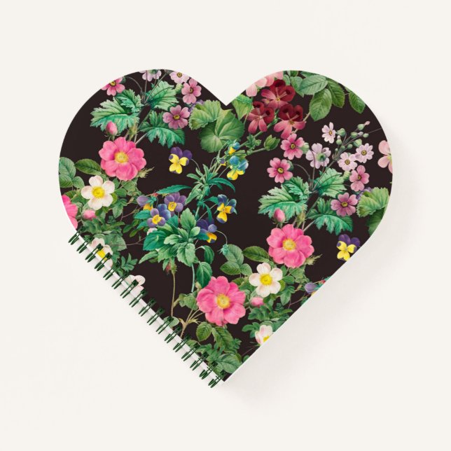 Dark Vintage Floral Notebook (Front)