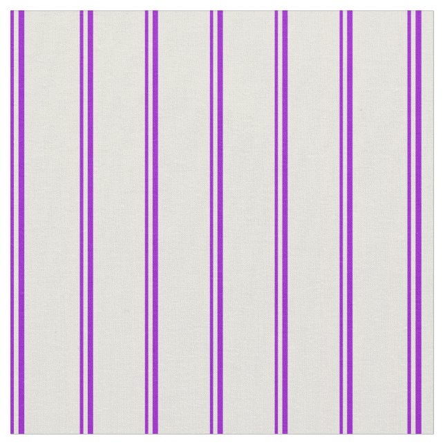 Dark Violet and Beige Stripes Pattern Fabric (Close Up)