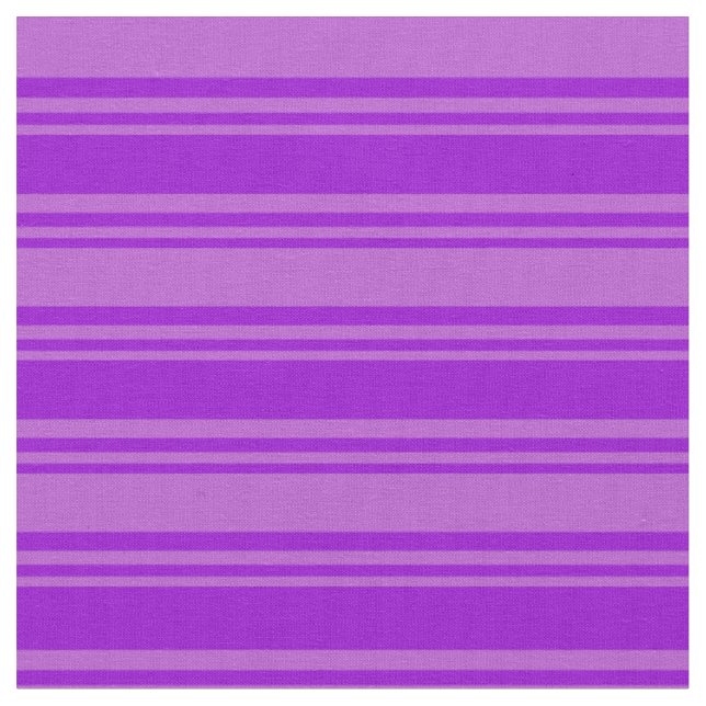 Dark Violet and Orchid Coloured Lines Fabric (Close Up)