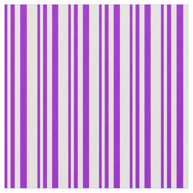 Dark Violet and White Coloured Lines Fabric (Close Up)