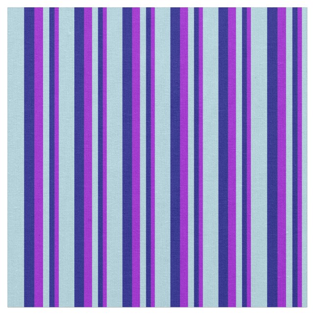 Dark Violet, Blue & Light Blue Pattern Fabric (Close Up)