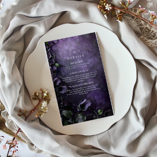 Dark Violet Gothic Romance Enclosure Card