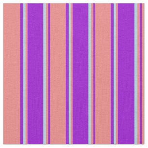 Dark Violet, Light Coral, and Light Blue Pattern Fabric