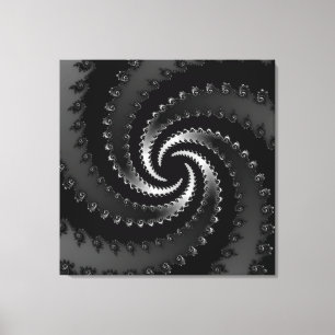 Dark Vortex Fractal Canvas Print