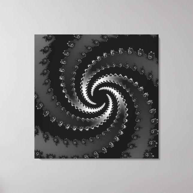 Dark Vortex Fractal Canvas Print (Front)
